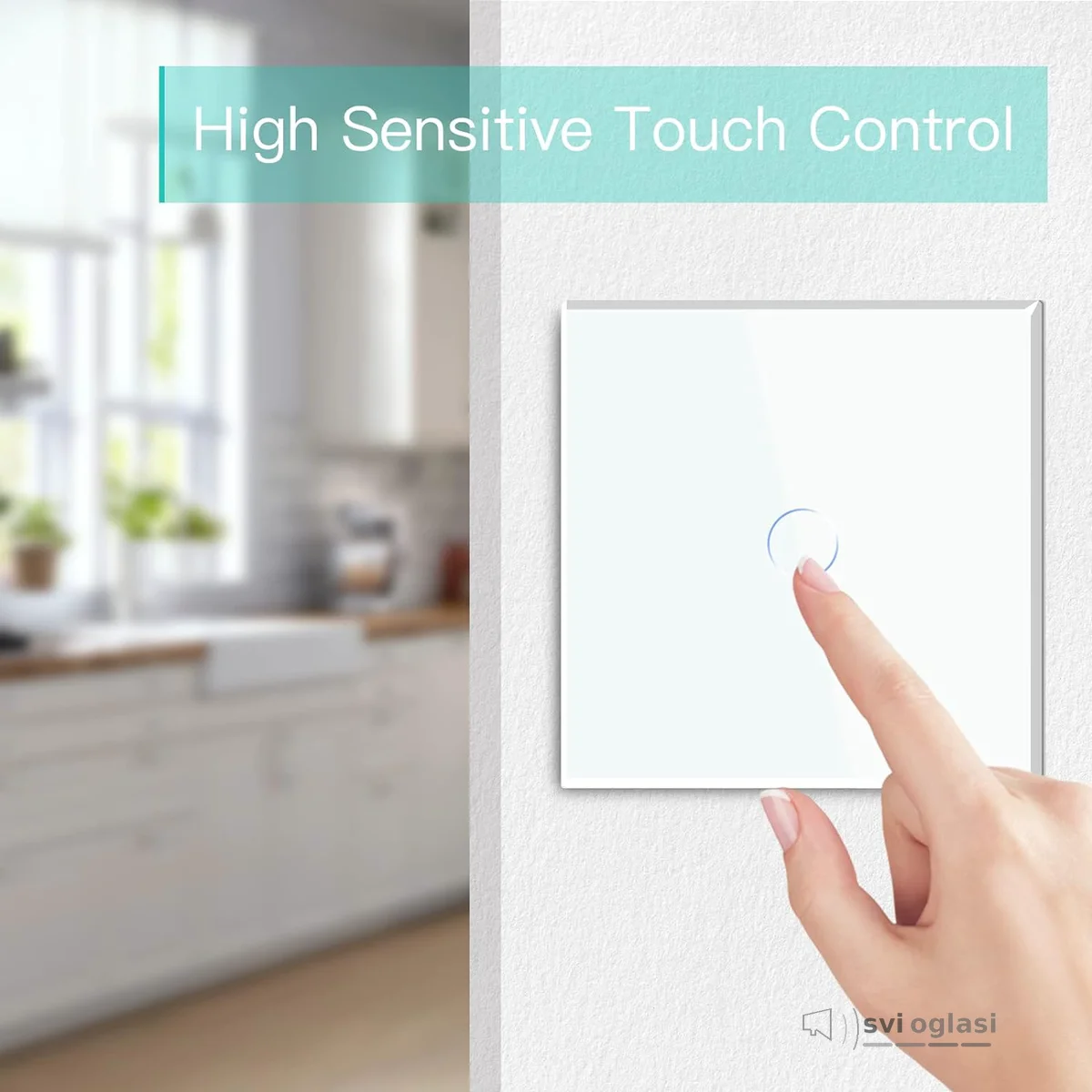 BSEED WIFI Light Switch WLAN Wall Sockets Glass Touch Toggle Switch