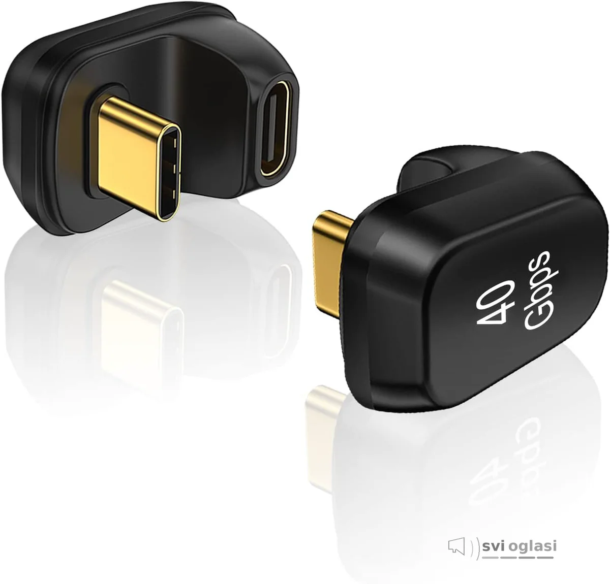 Duotech 180 stepeni USB C adapter (paket od 2), USB C na USB C adapter za proširenje, USB C muški na ženski adapter podr