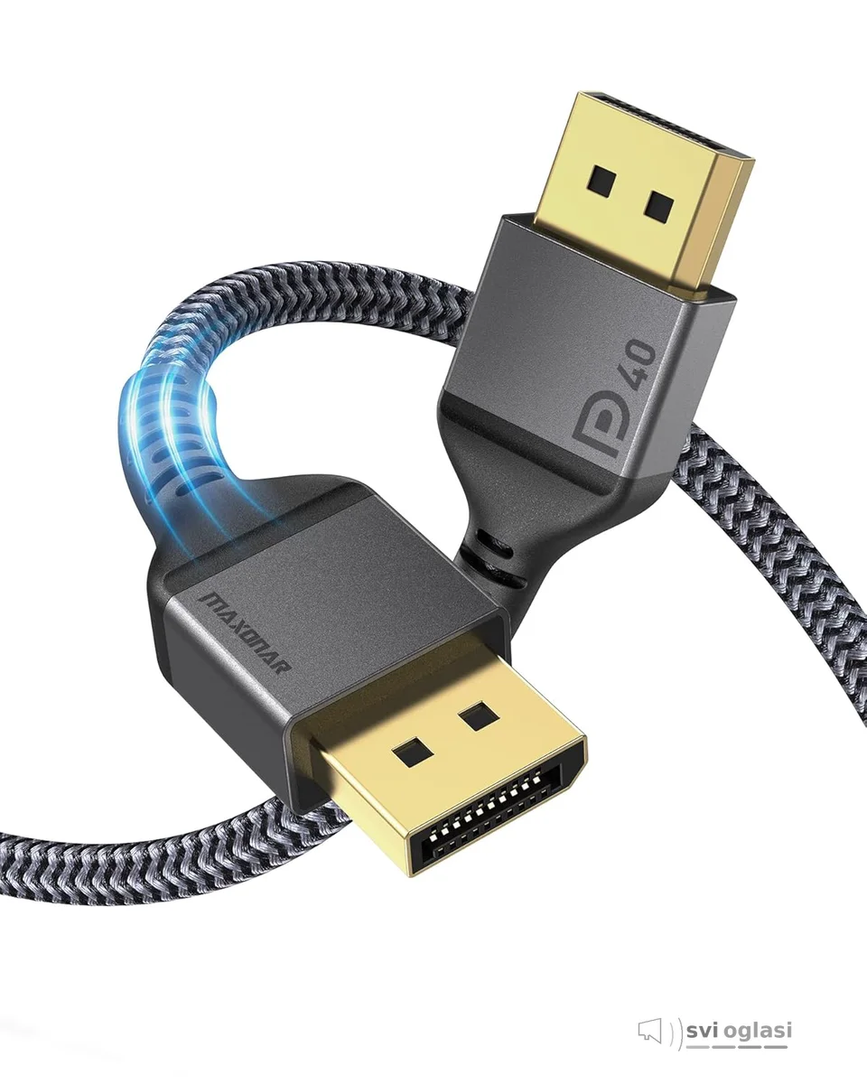 Maxonar VESA Certified DisplayPort 2.1 Cable, 16K DisplayPort Cable 2.0 Supports 80Gbps
