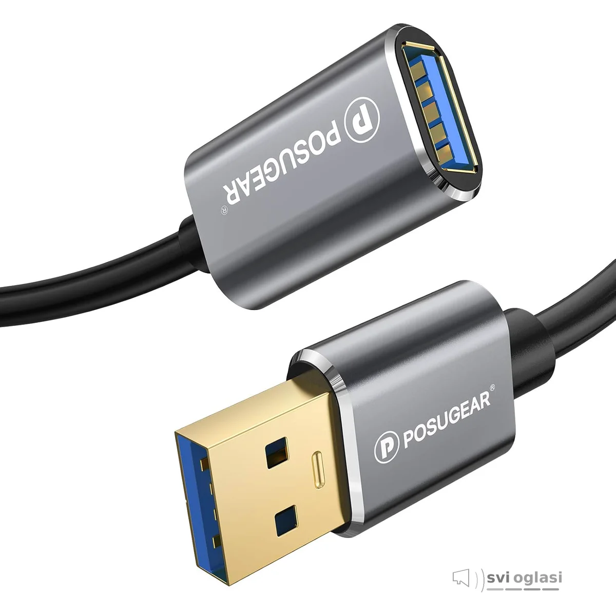 USB 3.0 Extension Cable 2M [2 Pack], POSUGEAR USB Male to Female Cable USB 3.0 Extension